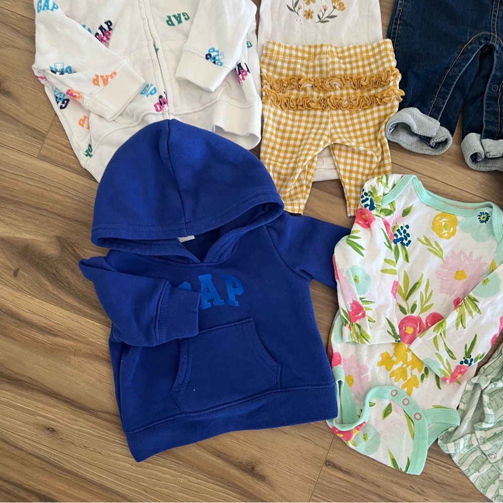 Baby Girl Clothing Bundle Newborn/0-3 Baby Gap Koala Baby Floral Spring Denim - Picture 3 of 16